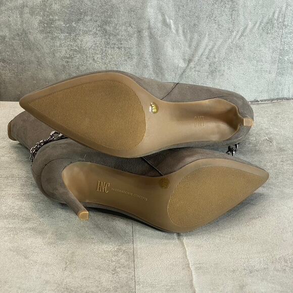 INC INTERNATIONAL CONCEPTS Women's Taupe Micro Reanna Pointed-Toe Stiletto READ - Picture 7 of 10
